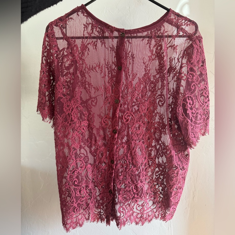 Sheer lace top
